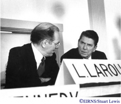 LaRouche talking to Reagan in NH