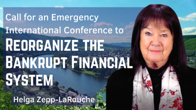Helga Zepp-LaRouche calls for an emergency international conference to reorganize the bankrupt financial system