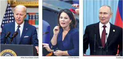 Biden, Baerbock, Putin