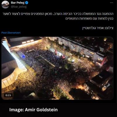 Screenshot rally Tel-Aviv