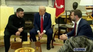  Zelensky got an earful from President Donald Trump and Vice President J.D. Vance at the White House today. Credit: C-SPAN