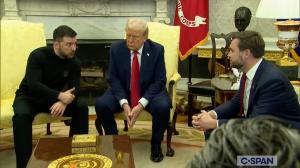  Zelensky got an earful from President Donald Trump and Vice President J.D. Vance at the White House today. Credit: C-SPAN