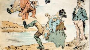 Americans kicking the British out